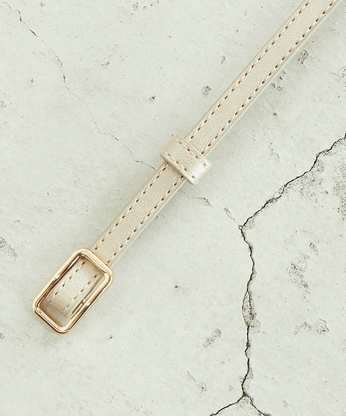 COMME CA ISM（コムサイズム）の「ピンレスベルト（ベルト・レディース・シルバー/オレンジ/マスタード/ガンメタ・FREE）」の5枚目の写真