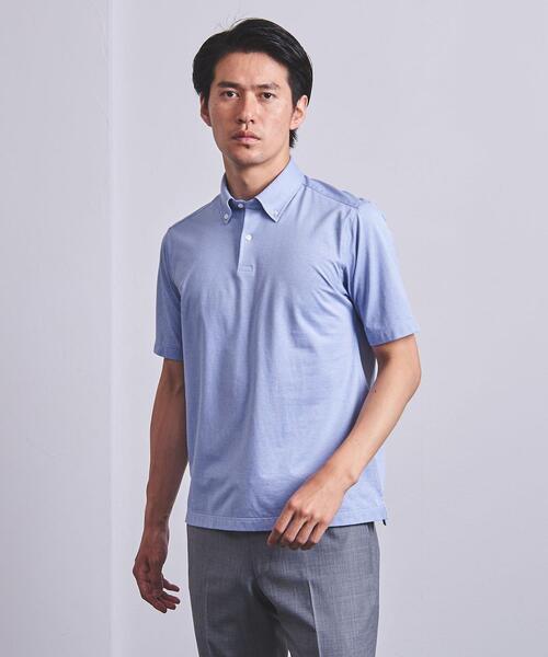 UNITED ARROWS（ユナイテッドアローズ）の「＜UNITED ARROWS＞ ファンクション ジャージー プルオーバー ショート ボタンダウン（ポロシャツ・メンズ・ホワイト/ネイビー/ライトブルー/ダークグレー・X-LARGE/MEDIUM/LARGE/SMALL）」の3枚目の写真