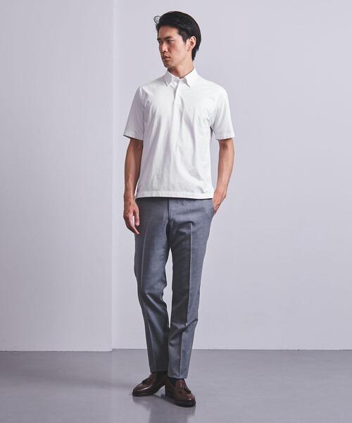 UNITED ARROWS（ユナイテッドアローズ）の「＜UNITED ARROWS＞ ファンクション ジャージー プルオーバー ショート ボタンダウン（ポロシャツ・メンズ・ホワイト/ネイビー/ライトブルー/ダークグレー・X-LARGE/MEDIUM/LARGE/SMALL）」の5枚目の写真