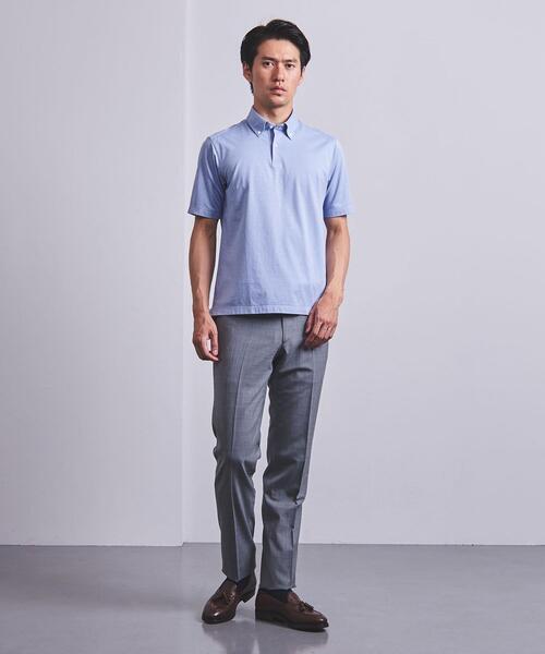 UNITED ARROWS（ユナイテッドアローズ）の「＜UNITED ARROWS＞ ファンクション ジャージー プルオーバー ショート ボタンダウン（ポロシャツ・メンズ・ホワイト/ネイビー/ライトブルー/ダークグレー・X-LARGE/MEDIUM/LARGE/SMALL）」の6枚目の写真