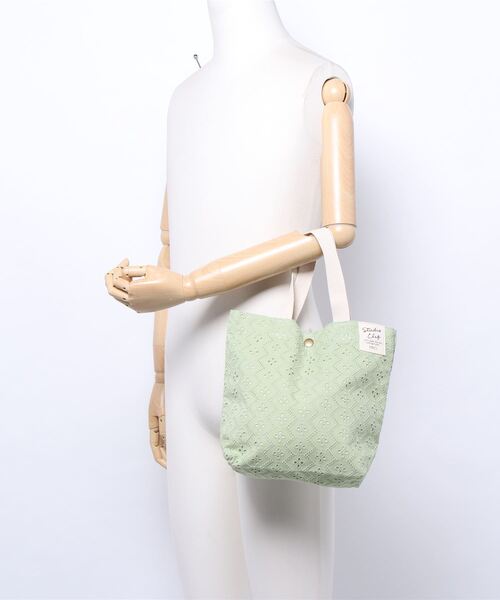 studio CLIP（スタディオクリップ）の「レースロゴトートバッグ（トートバッグ・レディース・ホワイト/イエロー/グリーン/ライトグリーン/ピンク・FREE）」の10枚目の写真