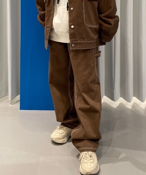 DANKE SCHON（ダンケシェーン）の「DankeSchon/ダンケシェーン/ステッチペインターパンツ（その他パンツ・レディース・ホワイト/ブラック/ベージュ/カーキ・LARGE/MEDIUM）」の4枚目の写真