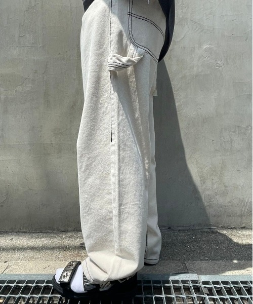 DANKE SCHON（ダンケシェーン）の「DankeSchon/ダンケシェーン/ステッチペインターパンツ（その他パンツ・レディース・ホワイト/ブラック/ベージュ/カーキ・LARGE/MEDIUM）」の10枚目の写真