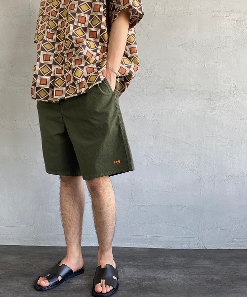 Lee（リー）の「[LEE×JEANS FACTORY/リー×ジーンズファクトリー] 別注 アスレチックロゴショーツ（その他パンツ・メンズ・ベージュ/アイボリー/パープル/イエロー/オリーブ/ブラック/ピンク・M/L）」の5枚目の写真