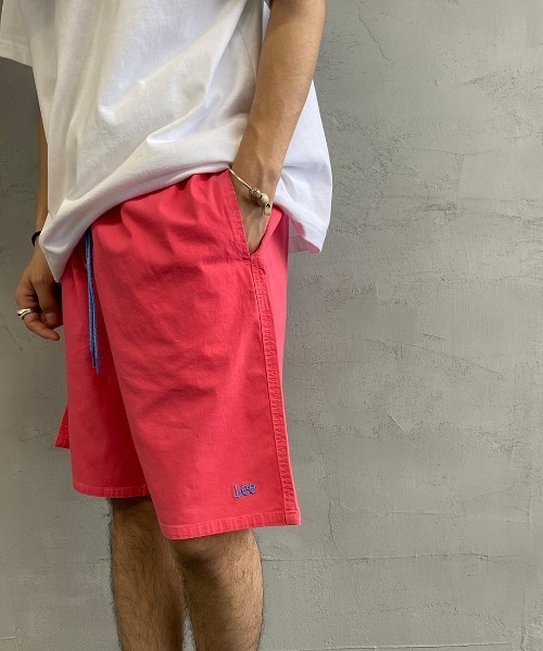 Lee（リー）の「[LEE×JEANS FACTORY/リー×ジーンズファクトリー] 別注 アスレチックロゴショーツ（その他パンツ・メンズ・ベージュ/アイボリー/パープル/イエロー/オリーブ/ブラック/ピンク・M/L）」の7枚目の写真