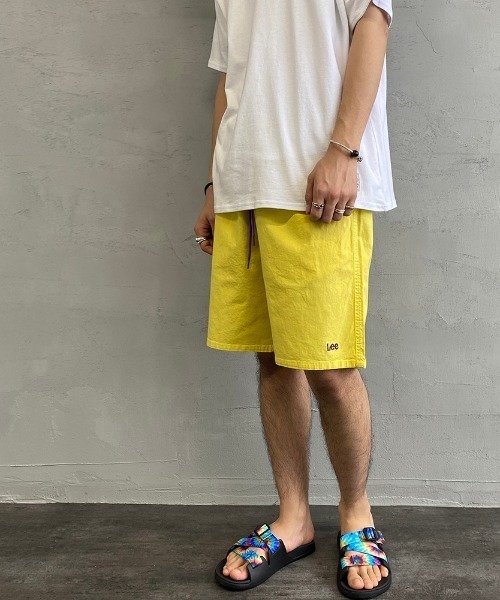 Lee（リー）の「[LEE×JEANS FACTORY/リー×ジーンズファクトリー] 別注 アスレチックロゴショーツ（その他パンツ・メンズ・ベージュ/アイボリー/パープル/イエロー/オリーブ/ブラック/ピンク・M/L）」の6枚目の写真