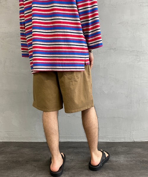 Lee（リー）の「[LEE×JEANS FACTORY/リー×ジーンズファクトリー] 別注 アスレチックロゴショーツ（その他パンツ・メンズ・ベージュ/アイボリー/パープル/イエロー/オリーブ/ブラック/ピンク・M/L）」の19枚目の写真