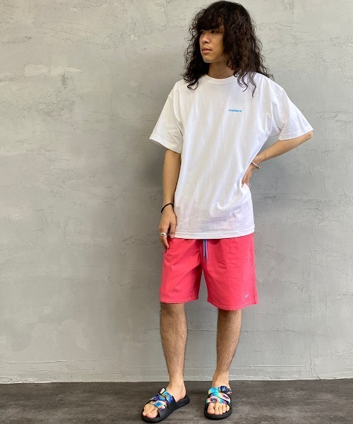 Lee（リー）の「[LEE×JEANS FACTORY/リー×ジーンズファクトリー] 別注 アスレチックロゴショーツ（その他パンツ・メンズ・ベージュ/アイボリー/パープル/イエロー/オリーブ/ブラック/ピンク・M/L）」の8枚目の写真