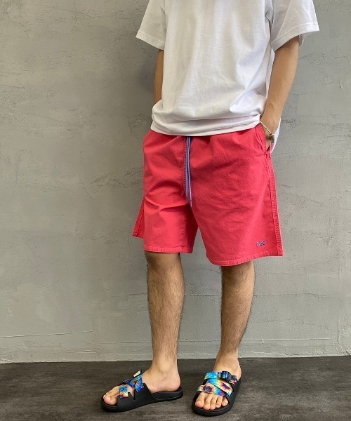 Lee（リー）の「[LEE×JEANS FACTORY/リー×ジーンズファクトリー] 別注 アスレチックロゴショーツ（その他パンツ・メンズ・ベージュ/アイボリー/パープル/イエロー/オリーブ/ブラック/ピンク・M/L）」の14枚目の写真