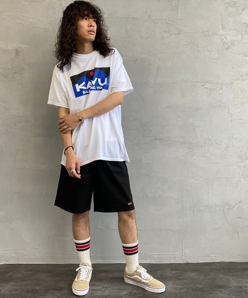 Lee（リー）の「[LEE×JEANS FACTORY/リー×ジーンズファクトリー] 別注 アスレチックロゴショーツ（その他パンツ・メンズ・ベージュ/アイボリー/パープル/イエロー/オリーブ/ブラック/ピンク・M/L）」の10枚目の写真