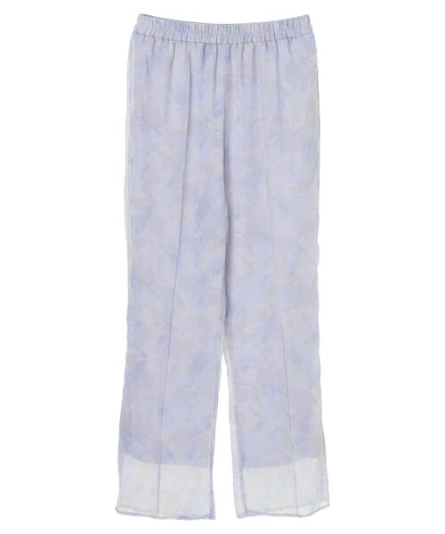 earth music&ecology（アースミュージックアンドエコロジー）の「シアーマーブルセミフレアパンツ　＊（その他パンツ・レディース・ピンク/ライトグリーン/ブルー・FREE）」の9枚目の写真