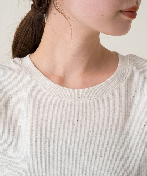 Kastane(カスタネ)の「ミックスカラーリブパフT(Tシャツ/カットソー・レディース・スカイブルー/アイボリー/グリーン/オレンジ・FREE)」の16枚目の写真