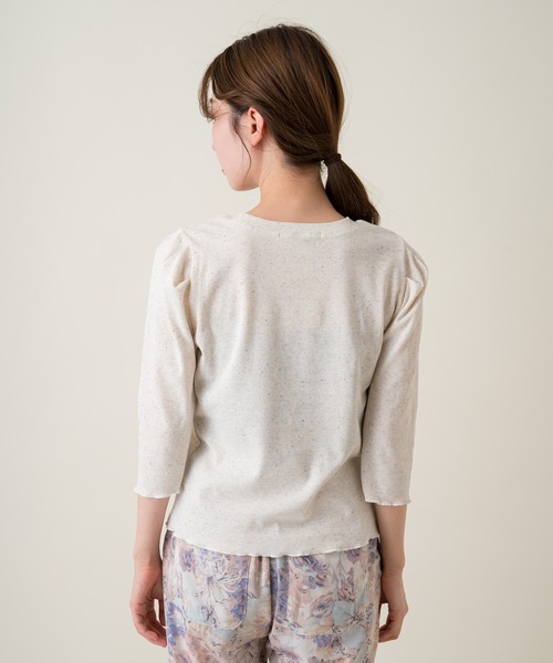 Kastane(カスタネ)の「ミックスカラーリブパフT(Tシャツ/カットソー・レディース・スカイブルー/アイボリー/グリーン/オレンジ・FREE)」の18枚目の写真