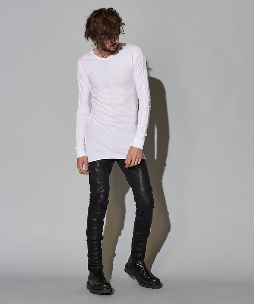 NO ID.（ノーアイディ）の「C天竺チェンジングシームロンT◇（Tシャツ/カットソー・メンズ・ブラック/グレー/ホワイト・1/2）」の13枚目の写真