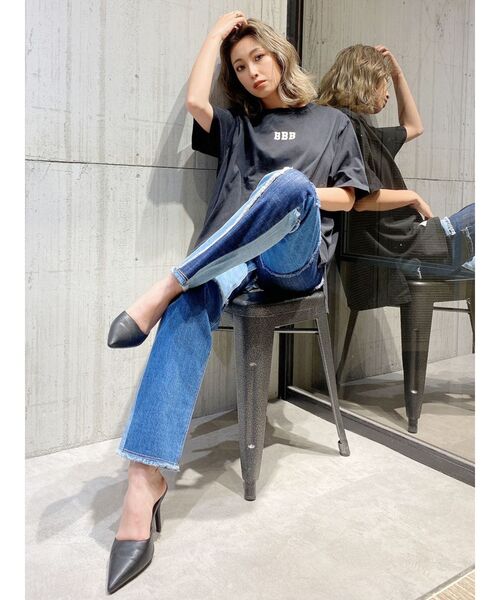 GYDA(ジェイダ)の「BBB BIGTシャツ(Tシャツ/カットソー・レディース・ブラック/ベージュ/オフホワイト・FREE)」の7枚目の写真
