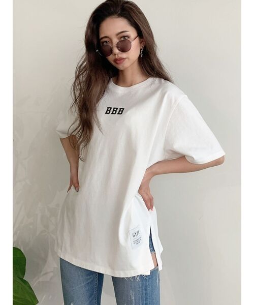 GYDA(ジェイダ)の「BBB BIGTシャツ(Tシャツ/カットソー・レディース・ブラック/ベージュ/オフホワイト・FREE)」の10枚目の写真