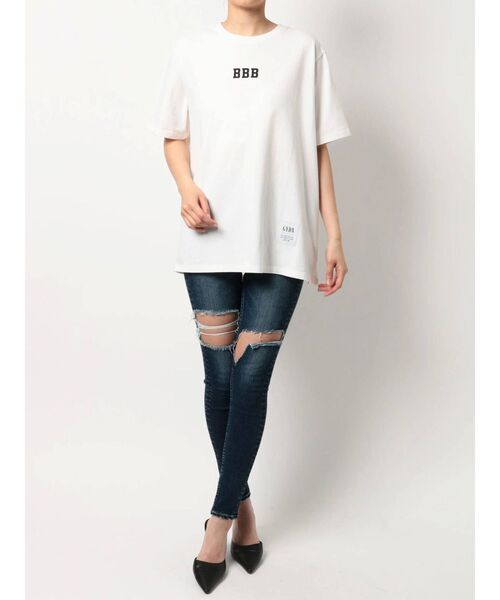 GYDA(ジェイダ)の「BBB BIGTシャツ(Tシャツ/カットソー・レディース・ブラック/ベージュ/オフホワイト・FREE)」の22枚目の写真