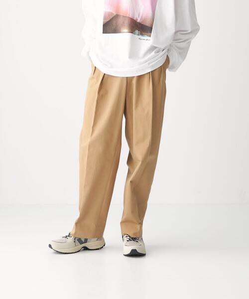 CITEN(シテン)の「<CITEN(シテン)>2プリーツ ワイドチノ パンツ(チノパンツ・メンズ・ライトグレー/ベージュ・M/L)」の10枚目の写真