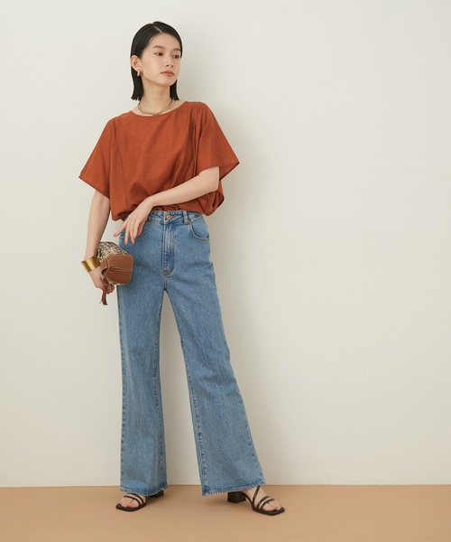 ADAM ET ROPE'（アダムエロペ）の「【アウトレット店舗・WEB限定】シアーリネンミックスブラウス（シャツ/ブラウス・レディース・ライトグレー/ブラック/ブラウン/レンガ・FREE）」の11枚目の写真