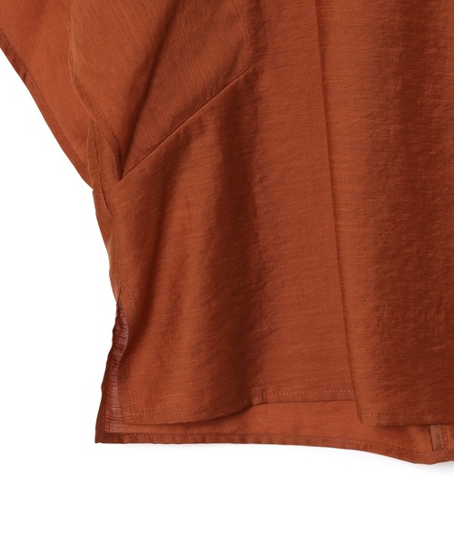 ADAM ET ROPE'（アダムエロペ）の「【アウトレット店舗・WEB限定】シアーリネンミックスブラウス（シャツ/ブラウス・レディース・ライトグレー/ブラック/ブラウン/レンガ・FREE）」の12枚目の写真