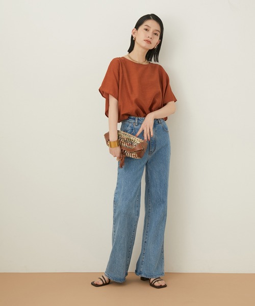 ADAM ET ROPE'（アダムエロペ）の「【アウトレット店舗・WEB限定】シアーリネンミックスブラウス（シャツ/ブラウス・レディース・ライトグレー/ブラック/ブラウン/レンガ・FREE）」の20枚目の写真