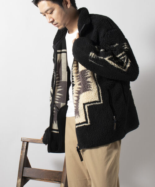 ペンドルトン ボア フリース ブルゾン ジップアップ L アメカジ 古着 PENDLETON⁄ペンドルトンボア フリース ジップアップ スタンド