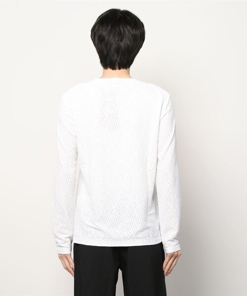 TORNADO MART（トルネードマート）の「TORNADO MART∴ランダムヘリンボンジャージー長袖カットソー（Tシャツ/カットソー・メンズ・ホワイト/ブラック/パープル・LARGE/LL/MEDIUM）」の4枚目の写真