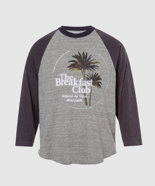 DAIRIKU(ダイリク)の「"Palms" Raglan Tee(Tシャツ/カットソー・メンズ・ヘザーグレー/ブルー系その他/ブルー系その他2・S/M/L)」の2枚目の写真