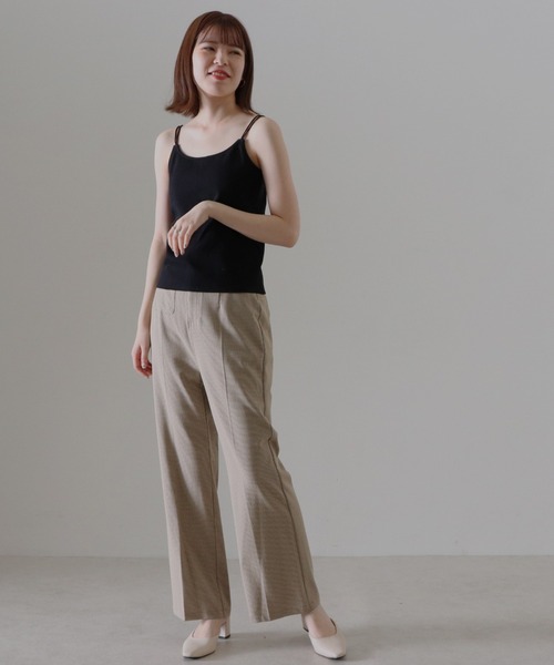 Cheek(チーク)の「コットンテレコカップ付キャミソール(キャミソール・レディース・ラベンダー/グレイッシュベージュ/ブラック/アイボリー・FREE)」の9枚目の写真