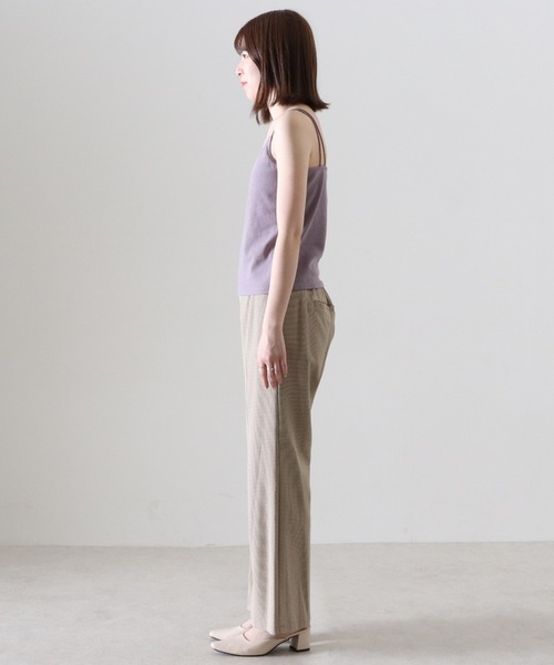 Cheek(チーク)の「コットンテレコカップ付キャミソール(キャミソール・レディース・ラベンダー/グレイッシュベージュ/ブラック/アイボリー・FREE)」の8枚目の写真