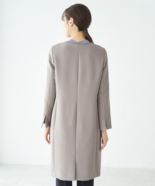 ROPE' PICNIC（ロペピクニック）の「【360°ウルトラストレッチ】ノーカラーコート（ノーカラーコート・レディース・ネイビー/イエロー系その他3・38/36）」の15枚目の写真