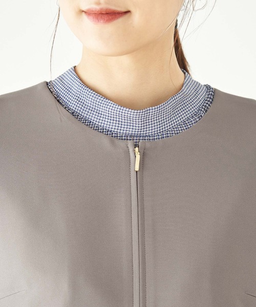 ROPE' PICNIC（ロペピクニック）の「【360°ウルトラストレッチ】ノーカラーコート（ノーカラーコート・レディース・ネイビー/イエロー系その他3・38/36）」の5枚目の写真