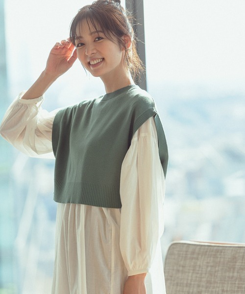 2wayレイヤーワンピセット ワンピース ワンピース Global Global Work グローバルワーク のファッション