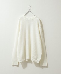 ZIP FIVE | 7Gあぜ編みオーバーサイズクルーネックニット【ユニセックス】(ニット/セーター)