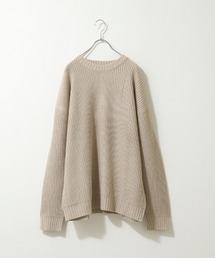 ZIP FIVE | 7Gあぜ編みオーバーサイズクルーネックニット【ユニセックス】(ニット/セーター)