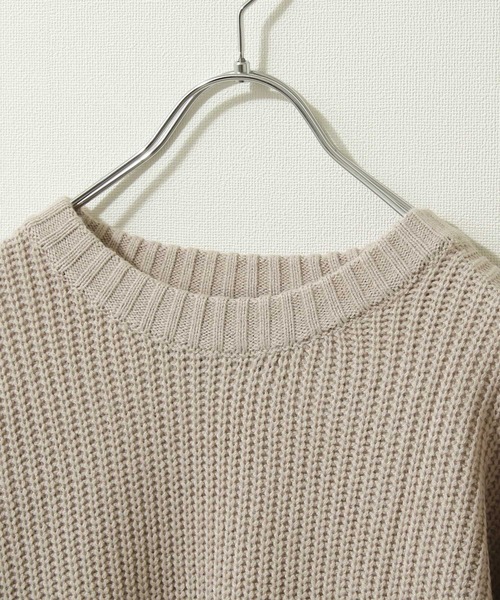 ZIP FIVE(ジップファイブ)の「【ZIP FIVE】7Gあぜ編みオーバーサイズクルーネックニット(ニット/セーター・メンズ・ネイビー/ブルー/グレイッシュベージュ/ライトグレー/オフホワイト/モカ/ブラック/オリーブ・LARGE/MEDIUM/X-LARGE)」の10枚目の写真