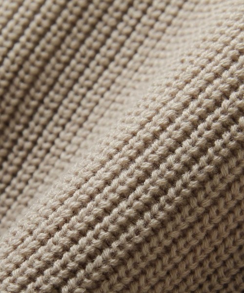 ZIP FIVE(ジップファイブ)の「【ZIP FIVE】7Gあぜ編みオーバーサイズクルーネックニット(ニット/セーター・メンズ・ネイビー/ブルー/グレイッシュベージュ/ライトグレー/オフホワイト/モカ/ブラック/オリーブ・LARGE/MEDIUM/X-LARGE)」の12枚目の写真