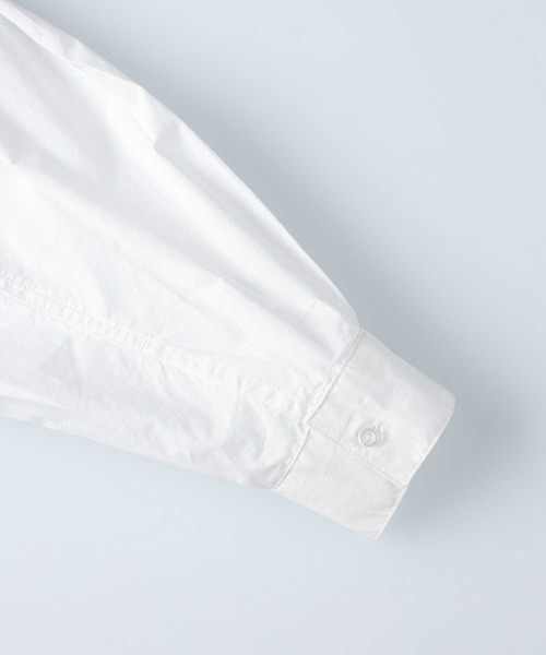 HONEYSUCKLE ROSE（ハニーサックルローズ）の「【HONEYSUCKLE ROSE】バンドカラー長袖シャツ（シャツ/ブラウス・レディース・ホワイト/ホワイト×ネイビー・M/L）」の6枚目の写真