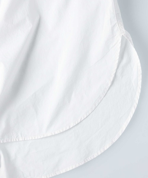 HONEYSUCKLE ROSE（ハニーサックルローズ）の「【HONEYSUCKLE ROSE】バンドカラー長袖シャツ（シャツ/ブラウス・レディース・ホワイト/ホワイト×ネイビー・M/L）」の22枚目の写真