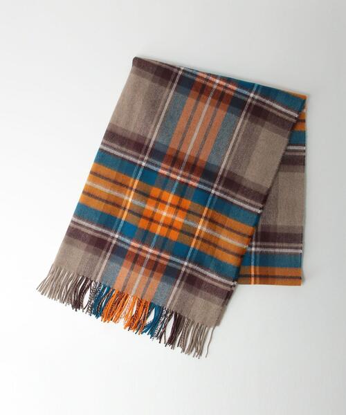 Johnstons of Elgin(ジョンストンズオブエルガン)の「【別注】<Johnstons of Elgin>カシミヤ×ウールチェック ストール(ストール/ショール・レディース・ライトグレー/ダークグリーン/モカ・FREE)」の7枚目の写真