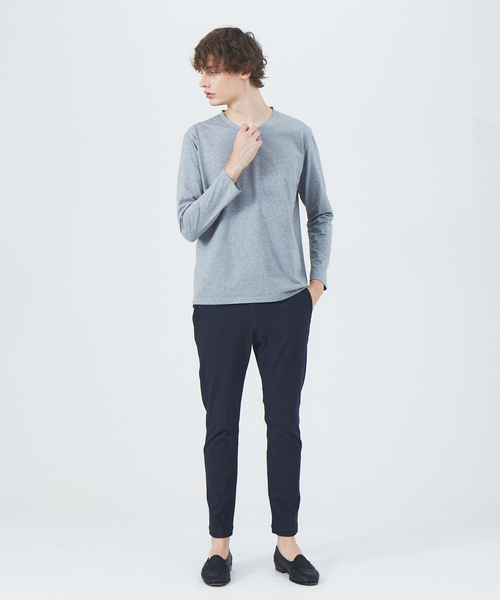 ABAHOUSE GRAY(アバハウスグレイ)の「プレーティング 天竺 Vネック 長袖 Tシャツ(Tシャツ/カットソー・メンズ・ホワイト/ブラック/グレー/ネイビー/グリーン・46/48)」の16枚目の写真