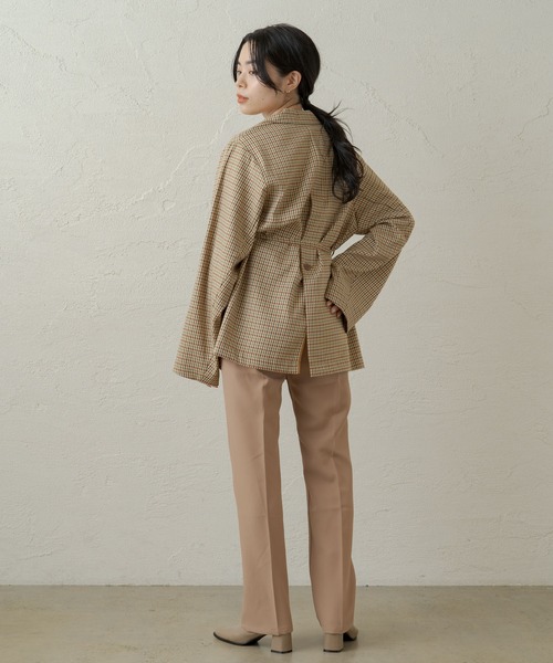 Kastane（カスタネ）の「ツイードチェックSETUPジャケット（テーラードジャケット・レディース・ブラウン・FREE）」の6枚目の写真
