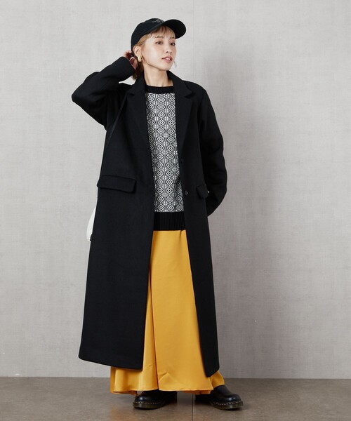 フリークスストア ダークグレー ロングコート オーバーサイズ FREAK'S