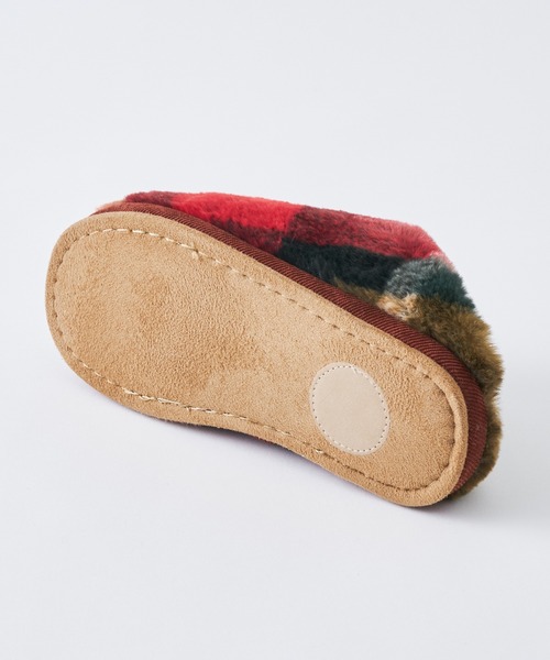 BIRTHDAY BAR（バースデイバー）の「チェックファー ルームシューズ（ルームシューズ/スリッパ・レディース・ブラウン/イエロー/グレー/グリーン・フリー）」の22枚目の写真