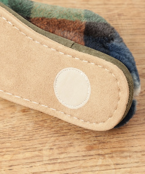 BIRTHDAY BAR（バースデイバー）の「チェックファー ルームシューズ（ルームシューズ/スリッパ・レディース・ブラウン/イエロー/グレー/グリーン・フリー）」の11枚目の写真