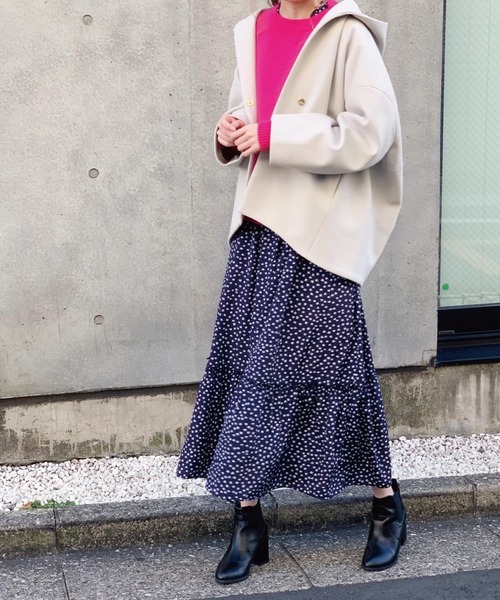 Banner Barrett（バナーバレット）の「【Lili Lurex】花柄フレアワンピース（ワンピース・レディース・ネイビー/アイボリー・38）」の11枚目の写真