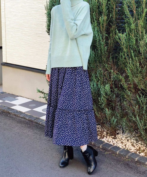 Banner Barrett（バナーバレット）の「【Lili Lurex】花柄フレアワンピース（ワンピース・レディース・ネイビー/アイボリー・38）」の16枚目の写真