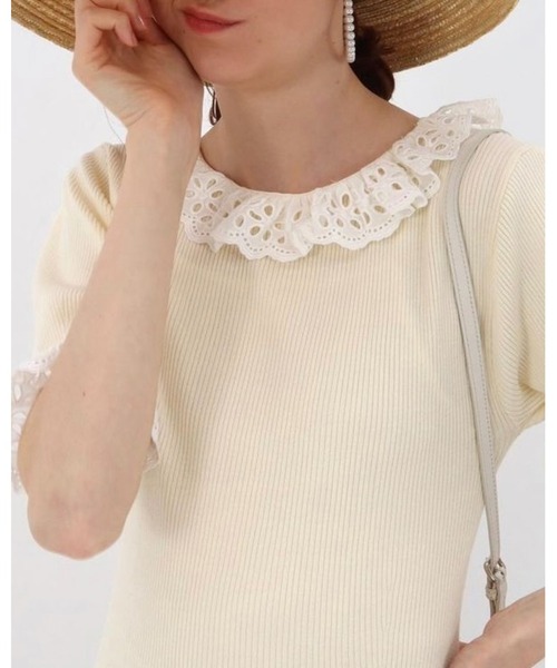 epine（エピヌ）の「lace frill rib knit onepiece（ワンピース・レディース・アイボリー・FREE）」の11枚目の写真