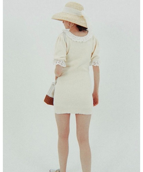 epine（エピヌ）の「lace frill rib knit onepiece（ワンピース・レディース・アイボリー・FREE）」の17枚目の写真