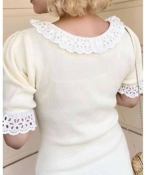 epine（エピヌ）の「lace frill rib knit onepiece（ワンピース・レディース・アイボリー・FREE）」の16枚目の写真